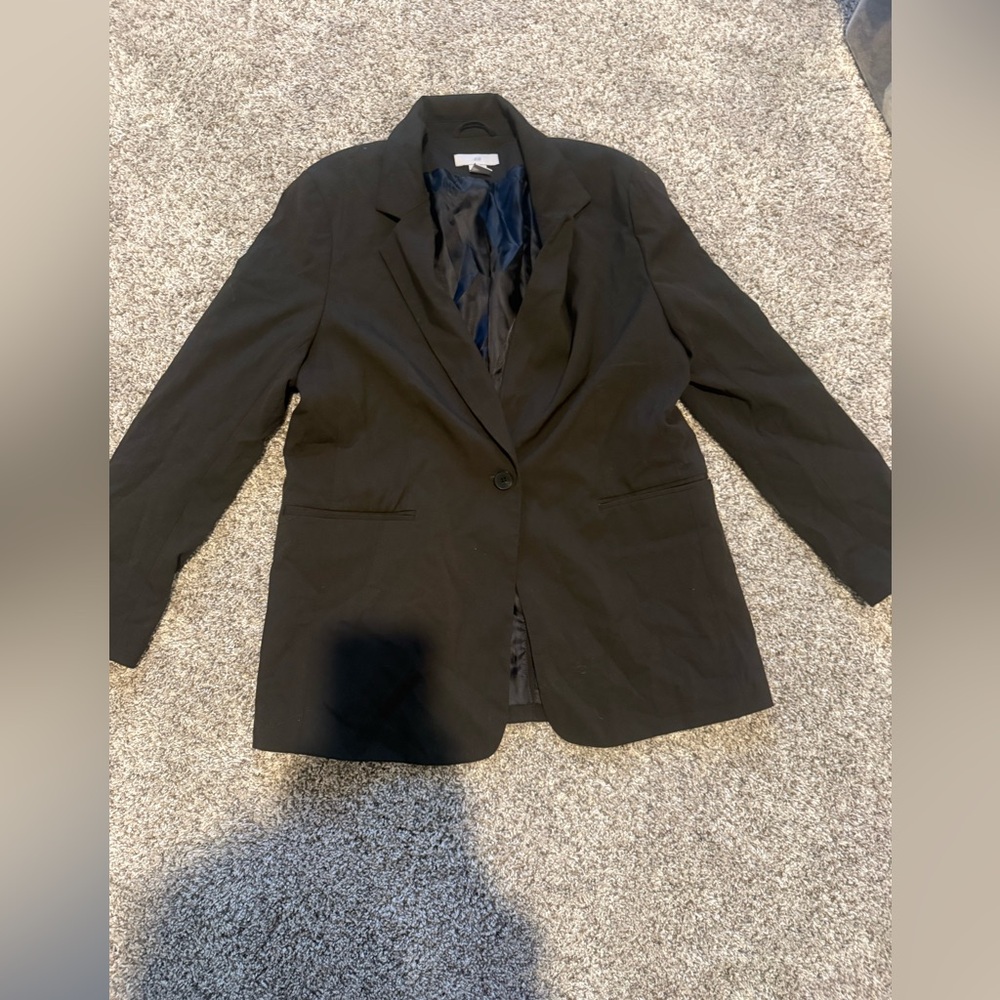 H&M olive Green Single-Button Women's Blazer